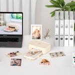 HPRT Desktop Photo Printer 10 cm x 15 cm with 20 Sheets Photo Paper & 1 Ribbon, Instant Image Printer for iPhone, Smartphone, Thermal Dye Sublimation, Wi-Fi Connection, Home, Beige