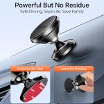【 2-Pack 】 Magnetic Phone Holder for Car Dashboard【Strong Magnet】iPhone Magnetic Phone Mount for Car Phone Holder 【4 Metal Plate】Cell Phone Holders for Your Car Mount for iPhone 16 Pro Max 15 14 13 12