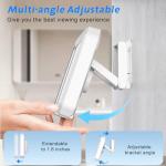 Aourxiv Shower Phone Holder Waterproof, Multi-Angle Adjustable Wall Mounted Phone Holder for Bathroom Bathtub Kitchen Mirror, Compatible with All 4-7" Smartphones
