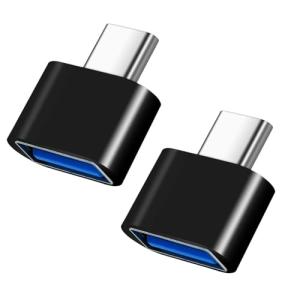 YIXINHE 2 Pcs USB-A to USB-C Adapter, USB Type-C to USB-A Adapter, High-Speed Data Transmission, Compatible with MacBook Pro, Samsung Galaxy,Smartphone and Tablet(Black)Cannot be used for charging！！！
