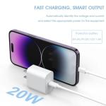 4Pack USB C Charger Block, iGENJUN 20W for Phone Fast Charger Wall Charger with PD 3.0, Compact Type C Power Adapter for Phone 17/16/15/14, Galaxy, Pixel, AirPods Pro (Arctic White)