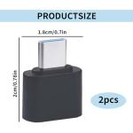 YIXINHE 2 Pcs USB-A to USB-C Adapter, USB Type-C to USB-A Adapter, High-Speed Data Transmission, Compatible with MacBook Pro, Samsung Galaxy,Smartphone and Tablet(Black)Cannot be used for charging！！！