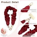 Kaempe Phone Wrist Strap, Cute Elastic Scrunchie Design, Safety Hand Strap Anti Theft for Mobile Iphone, Hold Tight Security Charm Wristlet Lanyard, Phone Case Chain/Bracelet Straps (Red)