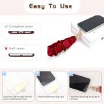 Kaempe Phone Wrist Strap, Cute Elastic Scrunchie Design, Safety Hand Strap Anti Theft for Mobile Iphone, Hold Tight Security Charm Wristlet Lanyard, Phone Case Chain/Bracelet Straps (Red)