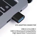 YIXINHE 2 Pcs USB-A to USB-C Adapter, USB Type-C to USB-A Adapter, High-Speed Data Transmission, Compatible with MacBook Pro, Samsung Galaxy,Smartphone and Tablet(Black)Cannot be used for charging！！！