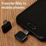 YIXINHE 2 Pcs USB-A to USB-C Adapter, USB Type-C to USB-A Adapter, High-Speed Data Transmission, Compatible with MacBook Pro, Samsung Galaxy,Smartphone and Tablet(Black)Cannot be used for charging！！！