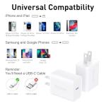 USB C Charger Block 20W, Ocupwei PD 3.0 Fast Charging Wall Charger USBC Power Adapter Type C Brick Cube for iPhone 17/Pro/Pro Max/17 Air/ 16/16 Pro/16 Pro Max/15/Plus/Pro/Pro Max [2 Pack]