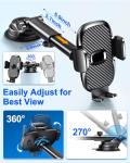 Car Phone Holder[Military-Grade 360°Suction Cup]Phone Holders for Your Car Universal Accessories Air Vent Dashboard Windshield Phone Mount Automotive Cradles Fit for Dash Mounting Kits iPhone