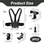 Mount Chest Strap for GoPro 13 12 11 10 9 Max 8 7 6 5, Insta360, DJI Osmo, Action Cameras, Mobile Phones, iphone, Chest Mount Holder for Filming, Harness Strap with Phone Holder Kit Adjustable
