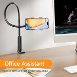 Gooseneck Phone Holder, Flexible Bed Phone Holder Stand with 360° Adjustable Arm, Phone Stand for Bed Desk Table Compatible with iPhone 16/15/14/13/12/11 Pro Max, Samsung Galaxy Smartphones(1 pack)