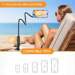 Gooseneck Phone Holder, Flexible Bed Phone Holder Stand with 360° Adjustable Arm, Phone Stand for Bed Desk Table Compatible with iPhone 16/15/14/13/12/11 Pro Max, Samsung Galaxy Smartphones(1 pack)