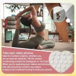 Heart-Shaped Silicone Phone Sticky Grip - Adhesive Back Phone Holder for iPhone & Android, Selfie Mirror Mount with Strong Suction Cup, Hands-Free Grip for Phone Case (Pink, White, Black)