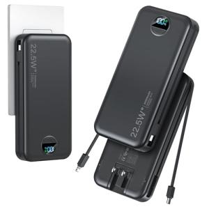 Aonidi 20000mAh Power Bank with Built-In Cables