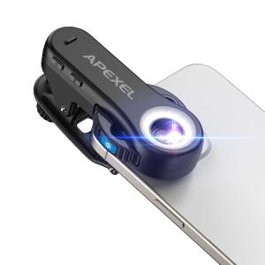 Apexel 3-in-1 Smartphone Microscope Lens - 40X/120X