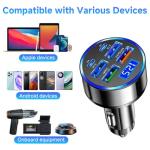 6-in-1 Fast Car Charger for Smartphones
