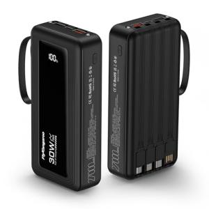 27000mAh Fast Charging Power Bank with Built-in Cables