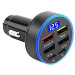 6-in-1 Super Fast Car Charger with LED Display
