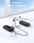 27000mAh Fast Charging Power Bank with Built-in Cables