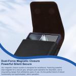 Leather Phone Holster with Magnetic Closure and Belt Clip