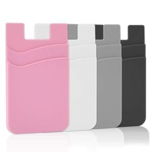 Card Holder Stick-On Wallet for Smartphones - 4 Pack
