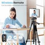 Lightweight 83'' Phone Tripod Stand with Remote