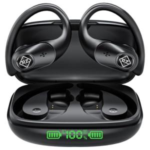 Bluetooth Wireless Earbuds with 96H Playtime and Mic