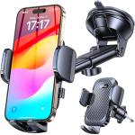 Romuto Car Phone Mount with Strong Suction & 360° Rotation