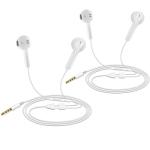 2 Pack Wired Earbuds with Deep Bass and Mic