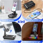 4-in-1 Phone Stand with Bluetooth Speaker & Power Bank