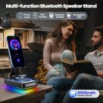 4-in-1 Phone Stand with Bluetooth Speaker & Power Bank