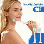 10 Pack Replacement Heads for Philips Sonicare