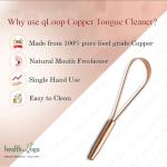 qLoop Copper Tongue Cleaner for Fresh Breath