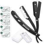 5-Piece Beard Shaping Tool Set with Razor & Scissors
