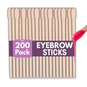 200 Wooden Wax Sticks for Smooth Skin