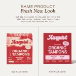 Organic Cotton Super and Regular Tampons 24-Pack