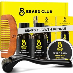 Beard Growth Essentials Kit with Derma Roller & Oil