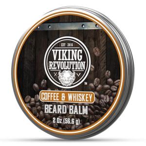 Viking Revolution Coffee Whiskey Beard Balm for Men