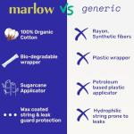 Organic Cotton Easy Glide Tampons - Regular 18 Count