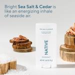 Native Men's Natural Deodorant - Sea Salt & Cedar