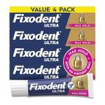 Fixodent Ultra Max Hold Denture Adhesive Cream 4-Pack