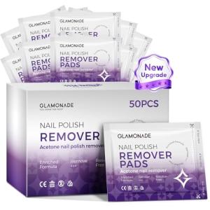 Glamonade Nail Polish Remover Wipes - 50 Pack
