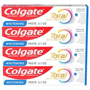 Colgate Total Whitening Toothpaste, Mint, 4 Pack