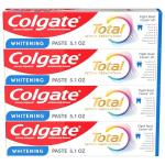 Colgate Total Whitening Toothpaste, Mint, 4 Pack