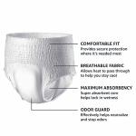 Amazon Basics Unisex Overnight Protective Underwear, Large