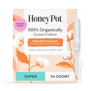 Honey Pot Organic Cotton Tampons - Super Absorbency