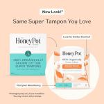 Honey Pot Organic Cotton Tampons - Super Absorbency
