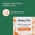 Honey Pot Organic Cotton Tampons - Super Absorbency