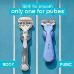 Venus Intimate Grooming Razor Refills with Trimmer