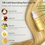 24K Gold Hair Serum for Shine and Repair