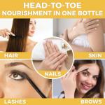 Viva Naturals Organic Castor Oil with Beauty Kit